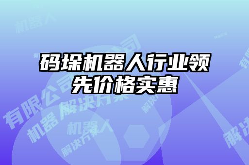 碼垛機(jī)器人行業(yè)領(lǐng)先價格實惠